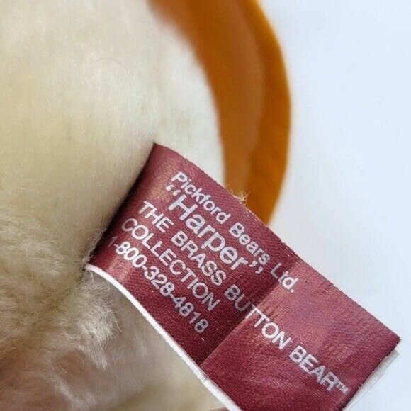 2/$15 Pickford Bears Brass Button Teddy Bear Plush Brown 13" Raincoat Harper - Picture 9 of 11